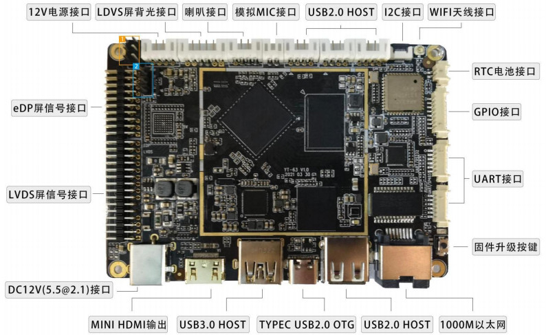 Rockchip RK3568 Android11 PCB Motherboard with Quad Core Cortex-A55 1.8GHZ CPU
